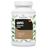 Bandini® OPC Traubenkernextrakt 240 Kapseln | 1076mg je Dosis | Höchster Gehalt nach HPLC, 95% je Kapsel | 1052mg Extrakt aus italienischen Weintrauben mit 999,4mg OPC + 24mg Vit C | 4 Monate Vorrat