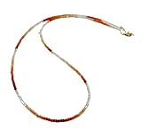 Feueropal kette facettierte feingeschliffen Kugel Orange farbverlauf vergoldet 925 Silber