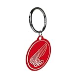 Nostalgic-Art Retro Schlüsselanhänger, Ø 4 cm, Honda – Logo Red – Geschenk-Idee für Honda-Zubehör Fans, Original Lizenzprodukt (OLP), aus Metall, Vintage Design