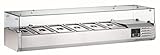 Zorro - Aufsatzkühlvitrine Kühl Aufsatzvitrine Kühltisch Aufsatz für Pizzakühltisch Saladette 1800/380 mm