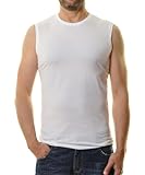 Ragman Herren Tank Top Rundhals 2er Pack, Weiß, M