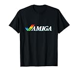 Amiga Tick Retro-Computer, Regenbogen-Stil, Weiß T-Shirt