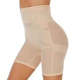 SIMIYA Bauchweg Unterhose Damen Shapewear Hohe Taille Unterwäsche Figurenformend Miederhose Bauchkontrolle Body Shaper Leggings Miederpants für Frauen(Beige, M)