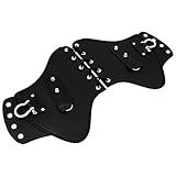 HCmotorku Motorrad Leder Seitensattel Hitzeschild Deflektor Universal passend für Harley Sportster Dyna Softail Touring Schwarz