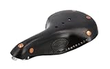 Gusti Leder Fahrradsattel Bernard H – Fahrrad Sattel für Cityräder – Fahrradsitz für Damen & Herren - Schwarz