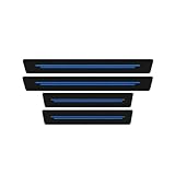 ZDDYUU 4 Stück Auto Einstiegsleisten Schutz für VW Golf VIII VI V IV III II I MK 8 7 6 5 4 3 R GTE/GTI/GTD/Clubsport 45, Kohlefaser Türschweller Trittschutz Dekor Lackschutzfolie,A Blue