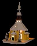 Erzgebirge Palast Lichterhäuser Uhlig Lichterhaus Seiffener Kirche - 40 cm