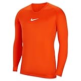 Nike Herren Dri-fit Park First Layer Thermal Long Sleeve Top, Safety Orange/White, S EU