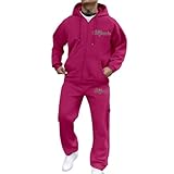 Marine Traningsanzuganzug Herren Y2k Tracksuit New York 2-teiliges Hoodie und Jogginghose Winter Trainingsanzug Baggy Jogginganzug Freizeitanzug Sportanzug für Fitness, Freizeit und Alltag XXL 5XL