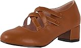 Lulu Hun Damen Schuhe Cornelia Vintage Blockabsatz 50s Pumps Braun Geschlossen 40