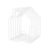 balvi Zeitschriftenständer Home Farbe Weiß In Form eines Hauses Große Kapazität für Zeitschriften, Ka