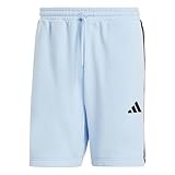 adidas Herren Essential Three Stripes French Terry Short, Glow Blue/Black, L
