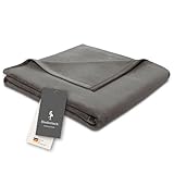 biederlack® Flauschige Kuscheldecke Pure Cotton I Made in Germany I Öko-Tex Made in Green I Wohndecke aus 100% Baumwolle in Graphit I Couch-Decke 150x200 cm | nachhaltig produziert Sofadecke