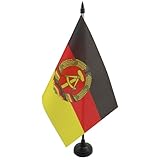 AZ FLAG - Tischflagge Deutsche Demokratische Republik - 21x14 cm - Ddr Tischfahne 14 x 21 Cm - Flaggen