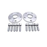 TAKPART 2 Stück 15mm Spurverbreiterung Distanzscheiben Set Ø57.1 5x112mm mit 10 Stück Radschrauben M14x1.5