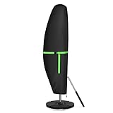 GEMITTO Sonnenschirm Schutzhülle, Outdoor Sonnenschirm Abdeckung Wetterfest Wasserdicht Schirmhülle für 2 bis 4m Schirme, 420D Ampelschirm Schutzhülle Sonnenschutz Winddicht Schneefest, 210x45x72/32cm