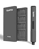 TANYO Mini Elektrischer Schraubendreher Set, 51 in1 Feinmechaniker Schraubendreher, Akku Schraubendreher Elektrisch mit LED Licht und 48 Magnetische Bits, 2 Drehmoment Geeignet für Phone, Laptop, Bril