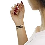 10 x Zahlenkarte Tattoo - verschiedene Zahlenkombinationen - Temporary Body Tattoo (10)