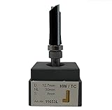 jjw-germany HW HM Oberfräser f. Tisch o. Handoberfräse, Schaft 8,0 x 32 mm (HM Bündigfräser Z2 D= 12,7 x 30 Schaftkugellager)