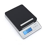 Paketwaage Versand MUNBYN Tischwaage Max 30kg Postal scale Briefwaagen Netz & Batteriebetrieb möglich 1,5 V x 3 AAA Elektrische Waage Professionelle Paketwaage mit LCD Display Tara-Funktion