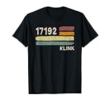 Retro 17192 Klink Vintage Gemeinde PLZ T-Shirt