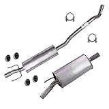 ATEC Germany Auspuff Schalldämpfer Set 1x Mittelschalldämpfer, 1x Endschalldämpfer, mit Montagematerial Kompatibel mit OPEL CORSA B (S93), CORSA B (S93)