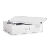 Zeller Krawatten-/Gürtelbox, Pappe, weiß, ca. 44,5 x 31,5 x 11 cm