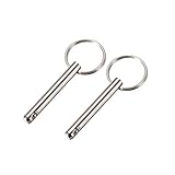 sourcing map 2 Stück Steckbolzen mit Kugelsicherung Schnellverschlussbolzen 6 x 45mm Kugelsperrbolzen Marine Hardware für Boot Oberdeck Gelenk
