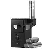 CampFeuer Terrassenofen | 58 x 43 x 157 cm | Gartenofen mit Feuerkammer und Feuerstelle | Gartenkamin, Beistellofen, Feuerofen für Camping und Garten | Terrassenheizer, Terrassenfeuer, Terrassenkamin