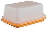 Tupperware Impressions Butterdose spülmaschinenfest und BPA-frei Butter Dose Junge Welle (transparent orange)