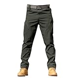 Taktische Arbeitshose für Herren, Camouflage, Militär, wasserdicht, Wanderhose, Trainingshose mit Taschen, Jogger, Outdoorhose, bequeme Passform, Cargohose, gerade Freizeithose, Z04grey, XXL