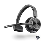 Schnurloses Headset Poly Voyager 4310 UC – Ein-Ohr-Bluetooth-Headset mit Noise Cancelling-Mikrofonarm – Verbindung mit PC/Mac/Mobiltelefon per Bluetooth – Kompatibel mit Teams, Zoom und mehr