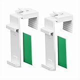2 Stück KLEMMFLEX-Klemmhalter für Klemmfix Rollo, Doppelrollo, Duorollo ohne Bohren zum Klemmen und Kleben als Zubehör/ Ersatzteil für die Aufhängung, Befestigung am PVC, Holz-Fenster, Türflügel