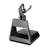 Plantronics Bluetooth-Mono-Headset 'Voyager 5200 Office', WindSmart-Technologie, Adaptive Mikrofone, IPX4, Taste für Sprachsteuerung, NFC, Ladestation mit USB-A, Schwarz, One Size