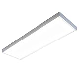 LUXULA LED Deckenleuchte lang 120cm - 36W, 3000K Warmweiß, 3600lm – LED Panel 120x30cm inkl. 230V Netzteil – Flache Deckenlampe für Wohnzimmer, Schlafzimmer, Küche, Büro - 120x30x6,4cm