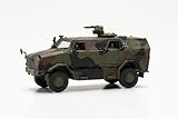 Herpa Militär Modell Allschutz-Transport-Fahrzeug (ATF) Dingo mit KMW 1530, dekoriert, Miniatur im Maßstab 1:87, Sammlerstück, Made in Germany, Kunststoff, grün
