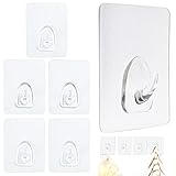 Rairsky Magische Haken QVC, 6 Stück Magische Haken Original, Wasserdicht Wunderhaken für Küchen und Badezimmern, Max 10KG (6×8CM)