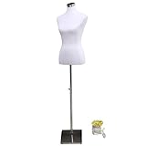 Loywe Schneiderpuppe weiblich Schaufensterpuppe Damenbüste Schneiderbüste kleiderpuppe Büste Torso Gr.36/38 (Weiß)