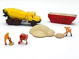 Iberplace Spur Z Baustellen-Set 10009 – Bagger, Radlader & Bauarbeiter – kompatibel mit Märklin Mini-Club