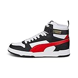 PUMA Unisex Rbd Game Sneaker, White High Risk Red Black Team Gold, 40 EU