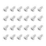 SG Store 24 Stück Desktop-Gehäuseschrauben A500 / A600 / A1200 304 Edelstahlschrauben M3 X 6 Mm Kompatibel mit Commodore Amiga 500 600 1200 Silber