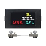 KETOTEK Voltmeter Amperemeter Wattmeter DC 14-600V 100A mit 100A Shunt Digitales Stromzähler Volt Ampere Ström Spannung Messgerät Meter LCD Energiezähler Spannungsmesser Leistungsmesser