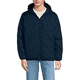 Lands' End FeatherFree Insulated Diamond Quilted Hoodie Jacke für Herren, Strahlende Marineblau, XXL