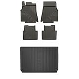 MOTOS Satz Gummifußmatten und Kofferraummatten passend für Mercedes-Benz A-Klasse W169 2004-2012 Hatchback, oberer Laderaumboden, mit zusätzlichem Reserverad Verbessern Sie Ihren Reisekomfort mit Anti