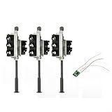 3 Stück Verkehrsampel, Spur 00 H0 Verkehrsampeln mit Fußgängerampeln und LEDs Fahrzeug 1:72(3 Leuchten + 1 Steuerplatine)