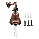ARSUK Schiffsglocke 3 Zoll - Laut & Klar - Vintage Glocke zum Aufhängen für Tür, Garten, Boot, Spielhaus oder Bar - Maritime Deko
