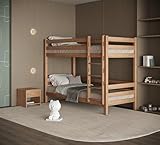 Krok Wood Etagenbett Kinderbett Doppelbett Jugendbett Verona aus Massivholz in Buche 90×200×160 cm