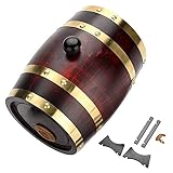 5L Vintage-Weinfass mit Ständer, Handgefertigter Holzzapfhahn, Verbesserung der Geschmackseigenschaften mit Eiche für Whisky, Rum, Portwein