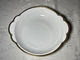 Generisch Tettau Bavaria Porzellan Schale, Weiß und mit perfektem Goldrand, 22,5 cm x 5,5 cm
