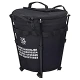 Camping Ice Bucket - Faltbarer Eisbehälter Rund, Isolierte Kühltonne Wasserdicht | Große 20L Partykühltasche Mit Innenfutter Für Autoeinsatz, Tragbarer Eiskübel Zur Getränkekühlung Bei Ausflug Picknic